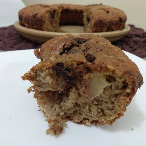 Bolo de banana e maçã