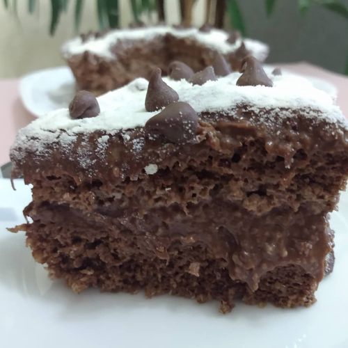 Bolo de chocolate de micro-ondas