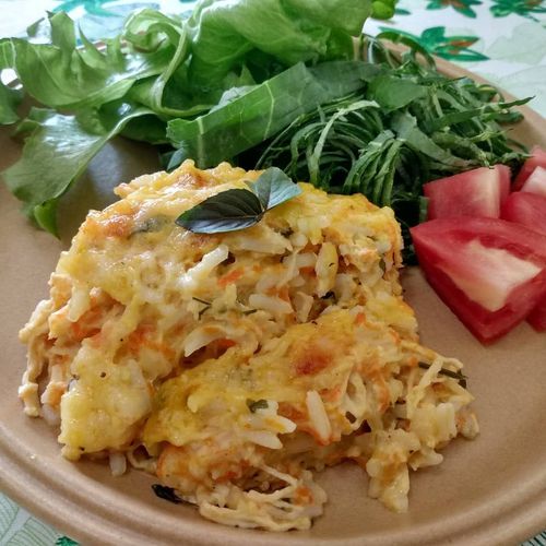 Arroz cremoso de forno