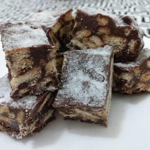 Palha italiana de chocolate meio amargo