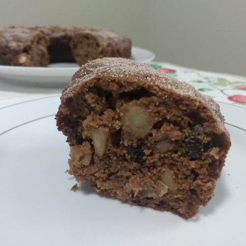 Bolo de maçã com castanha