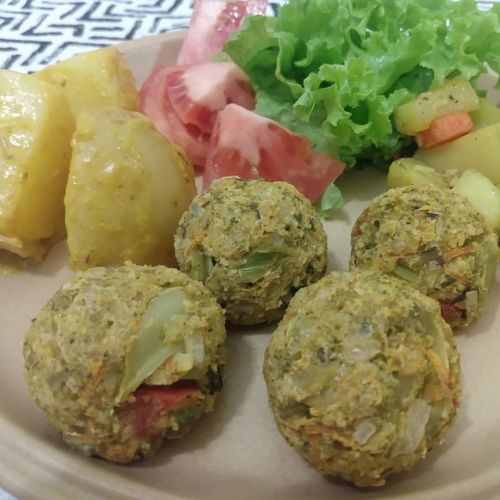 Bolinho assado de brócolis