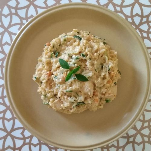 Arroz cremoso com frango