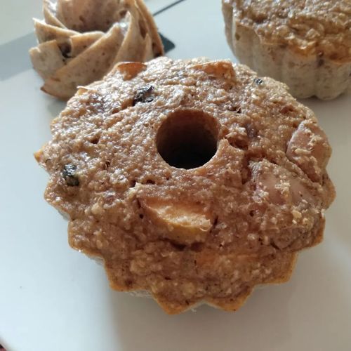 Bolinho de maçã e banana saudável